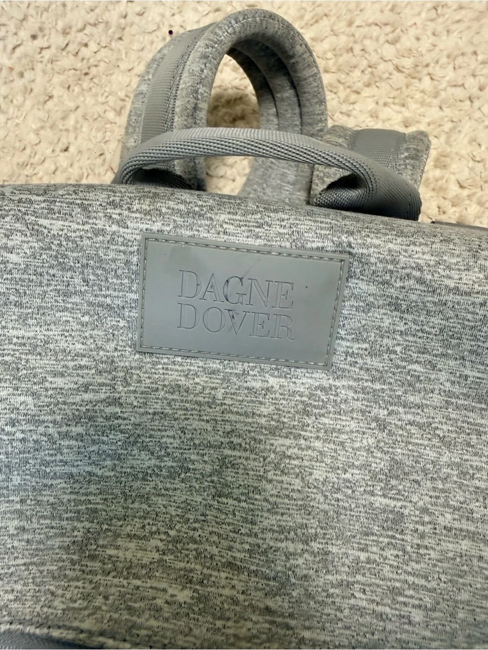 Dagne Dover Heather Gray Men's Backpack with Front Zip Pockets
